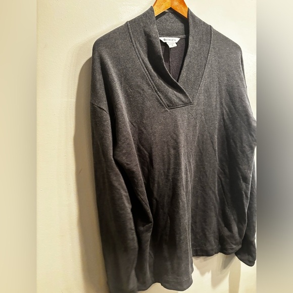 Athleta Charcoal Gray Sweatshirt medium cozy neutral basic fall minimalist - Picture 8 of 12